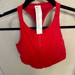 Fabletics High Tide Zip-Front Swim Top